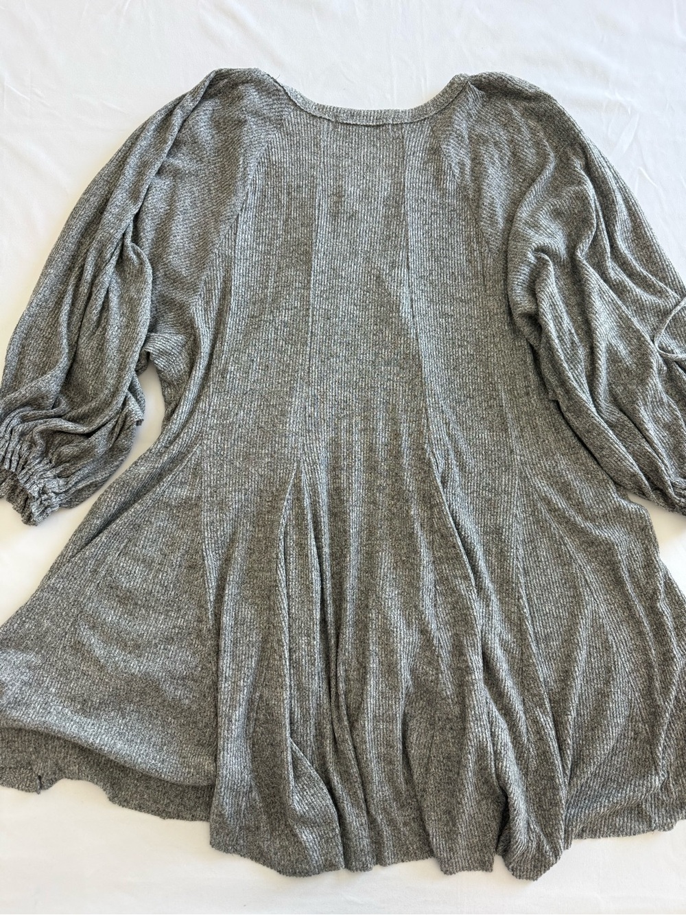 We The Free Heather Gray Ribbed Button-Front Knit Dress - Picture 10 of 10